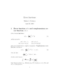 Error Functions