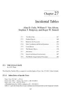 Incidental Tables