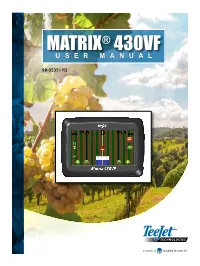 Matrix® 430Vf User Manual