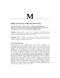 Mpeg-21 Digital Item Adaptation