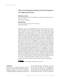 Pillars of City Spatial Sensitivity and Their Integration Into Sightseeing Routes