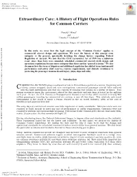 A History of Flight Operations Rules for Common Carriers
