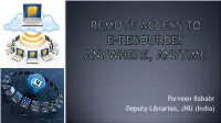 Remote Access to E-Resources Anywhere