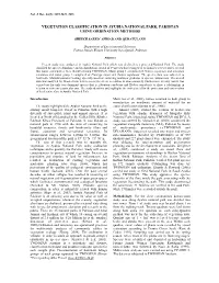 Vegetation Classification in Ayubia National Park, Pakistan Using Ordination Methods
