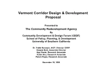 Vermont Corridor Design & Development Proposal