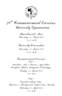 78Th Commencement Exercises