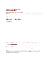 Absolute Voting Rules Adrian Vermeule