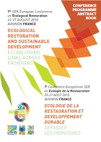 Ecological Restoration and Sustainable Development Establishing Links Across Frontiers