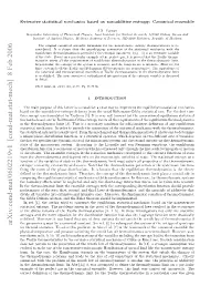Extensive Statistical Mechanics Based on Nonadditive Entropy: Canonical