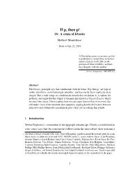 If P, Then P! Or: a Crisis of Identity