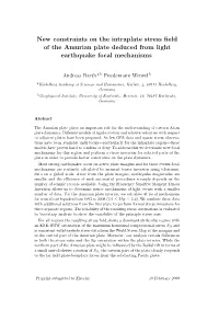 New Constraints on the Intraplate Stress Field of the Amurian Plate