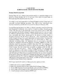 Barings Bank and Its Rogue Trader