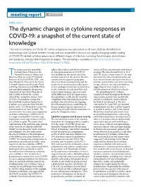 The Dynamic Changes in Cytokine Responses in COVID-19
