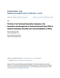 The Role of the Technical Universities' Librarians in the Generation and Management of Technical Research Data