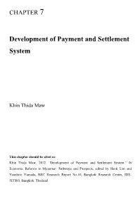 Development of Payment and Settlement System