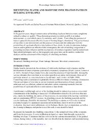 Identifying Water and Moisture Infiltration Paths in Building Envelopes