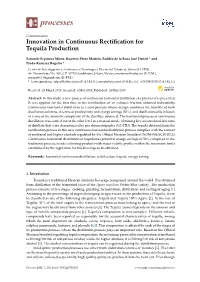 Innovation in Continuous Rectification for Tequila Production