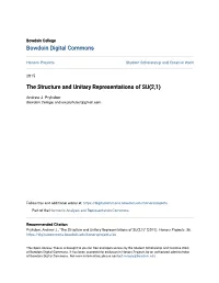The Structure and Unitary Representations of SU(2,1)