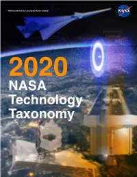 2020 NASA Technology Taxonomy the Page Intentionally Left Blank