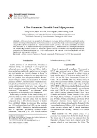 A New Coumestan Glucoside from Eclipta Prostrata