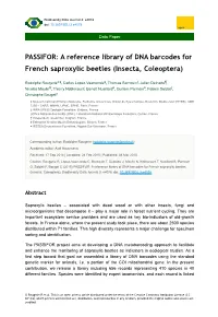 A Reference Library of DNA Barcodes for French Saproxylic Beetles (Insecta, Coleoptera)