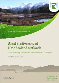Algal Biodiversity of New Zealand Wetlands Distribution Patterns and Environmental Linkages