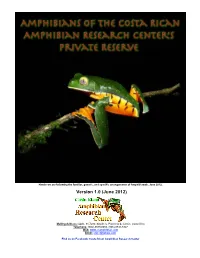 Amphibians of the CRARC