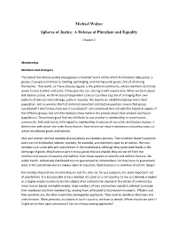 Michael Walzer Spheres of Justice: a Defense of Pluralism and Equality