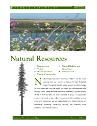 NATURAL RESOURCES Introduction