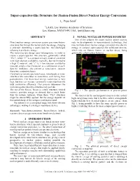 Super-Capacitor-Like Structure for Fission-Fusion Direct Nuclear Energy Conversion L
