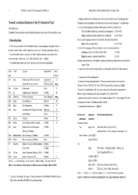 Toward a Subclassification of the ǃui Branch of Tuu1 1 Introduction