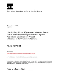 Western Basins Water Resources Management and Irrigated Agriculture Development Project (Cofinanced by the Government of Canada)