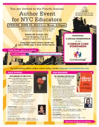 Author Event for NYC Educators