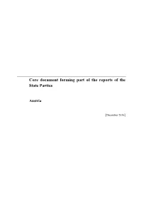 Core Document Forming Part of the Reports of the State Parties
