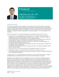 Falak Shah, Ph.D., P.E., CWI Senior Engineer | Mechanical Engineering 525 W