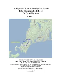 Final Quissett Harbor Embayment System Total Maximum Daily Load for Total Nitrogen