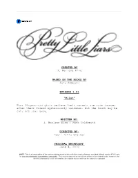 Pretty Little Liars | Dialogue Transcript | S1:E1