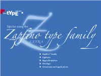 Tips for Using Zapfino