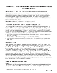 Wood River Channel Restoration and Recreation Improvements Final EA