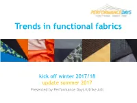 Trends in Functional Fabrics