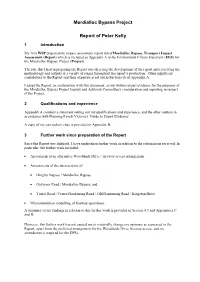 Mordialloc Bypass Project Report of Peter Kelly