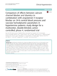 Comparison of Effects Between Calcium Channel Blocker and Diuretics in Combination with Angiotensin II Receptor Blocker on 24-H