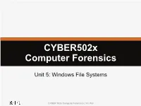 Cyber502x Computer Forensics