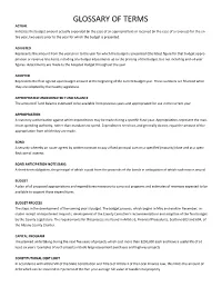 Glossary of Terms