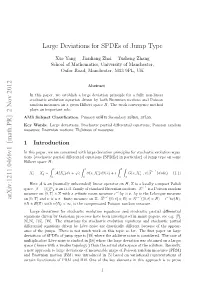 Large Deviations for Spdes of Jump Type