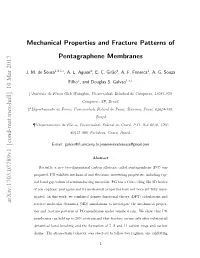Mechanical Properties and Fracture Patterns of Pentagraphene Membranes