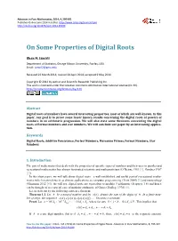 On Some Properties of Digital Roots
