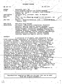 Reports - Researcii/Technical (10) -- Collec O -General (020)