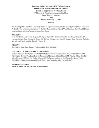 Southern University and A&M College System BOARD of SUPERVISORS