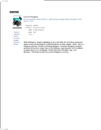 With Weblogs-Or "Blogs"-Exploding All Over the Web, the Only Thing Lacking